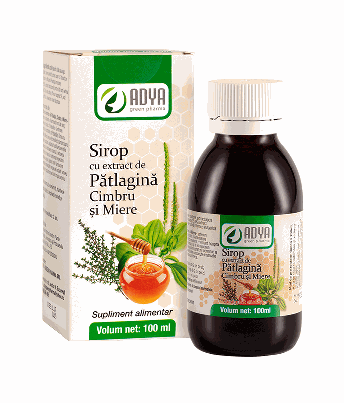 Sirop Patlagina Cimbru si Miere 100ml Adya Green