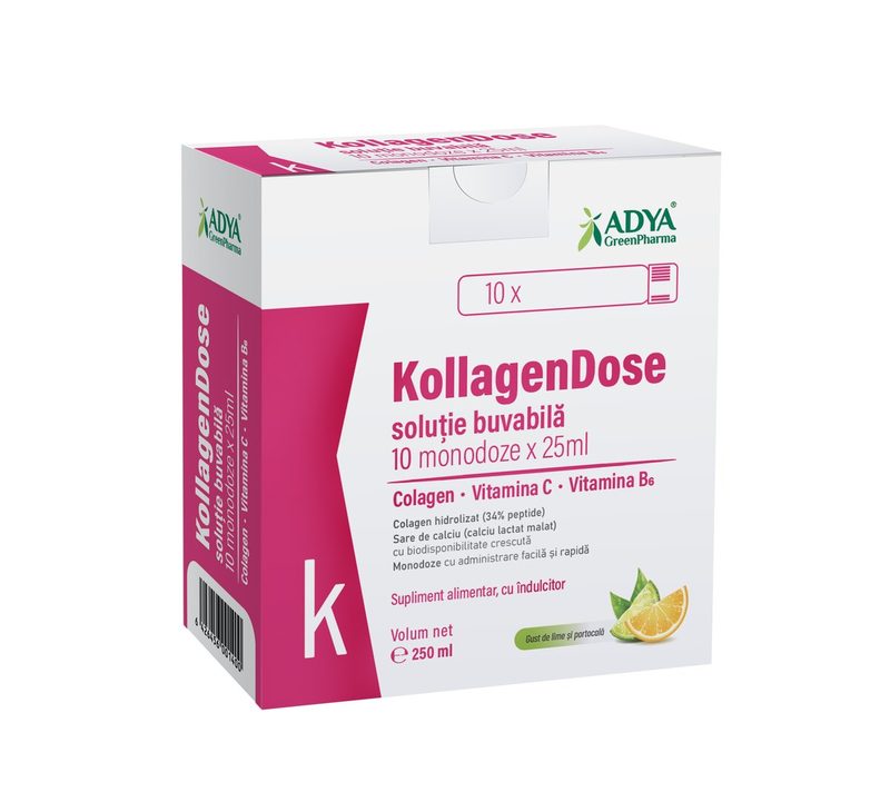KollagenDose Solutie Buvabila 25ml x 10monodz Adya Green