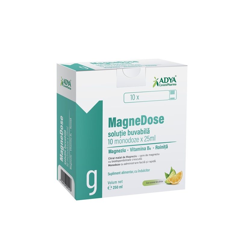 MagneDose Solutie Buvabila 25ml x 10monodoze Adya Green