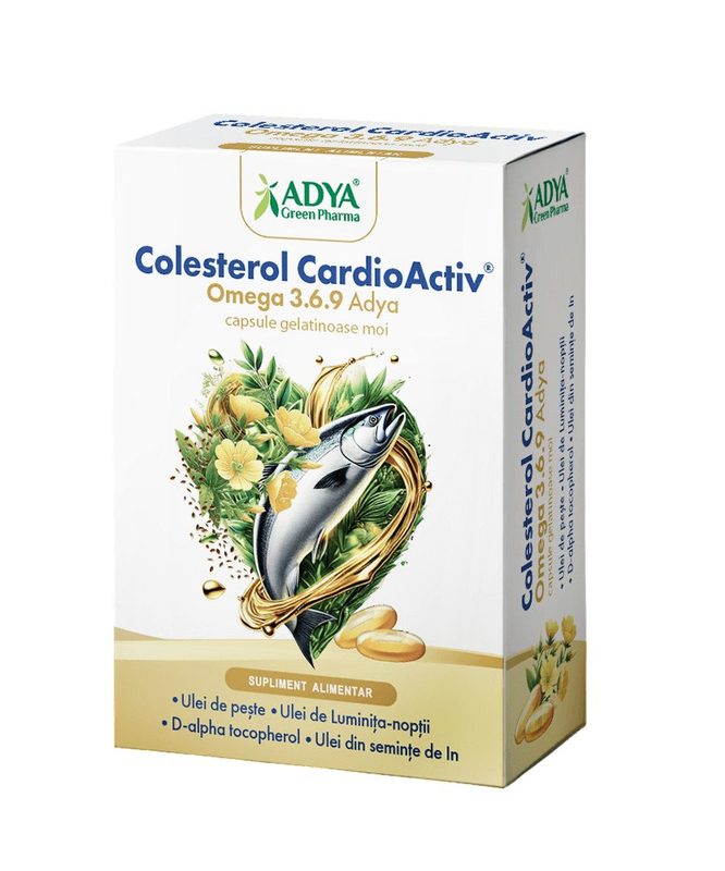Colesterol CardioActiv Omega 3-6-9 x 30cps Adya Green