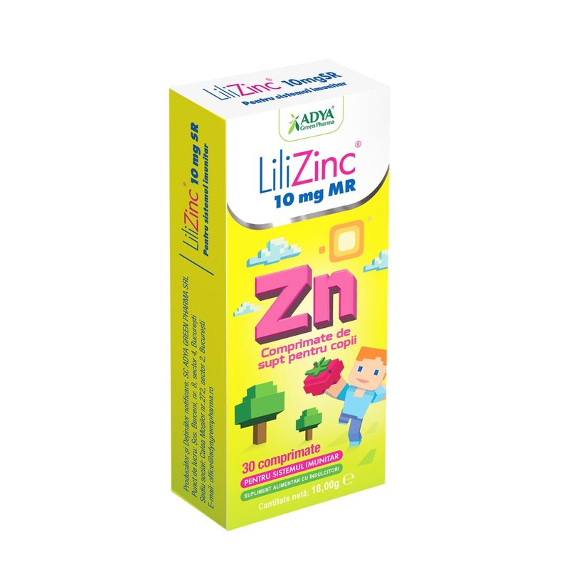 LiliZinc 10mg x 30cpr de supt Adya Green