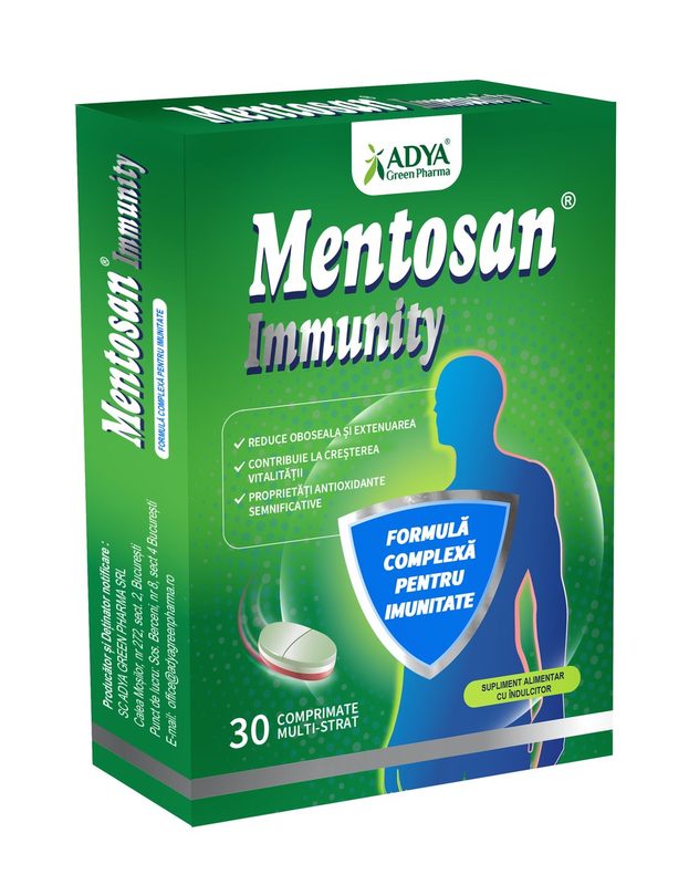 Mentosan Immunity x 30cpr mast Adya Green