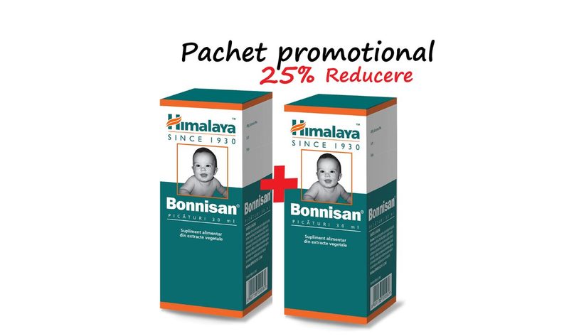 Bonnisan sol orala 30ml Himalaya Pachet 1+1 25%