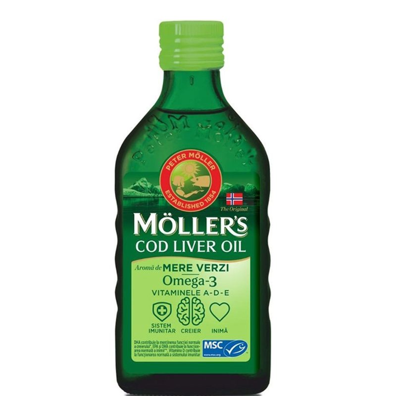 Moller s Cod Liver Oil Omega 3 Mere Verzi 250ml
