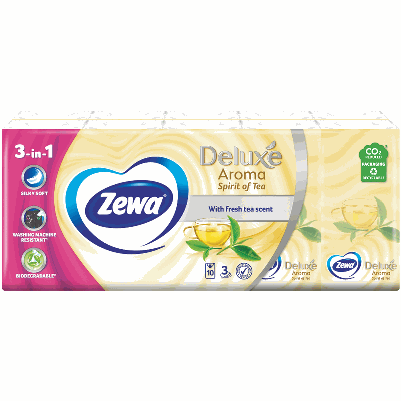 Zewa Deluxe Spirit of Tea Servetele Nazale x 10buc