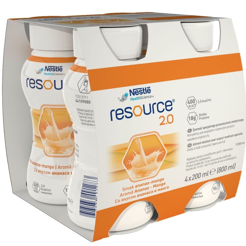 Nestle Resource 2.0 Ananas si Mango 200ml x 4fl