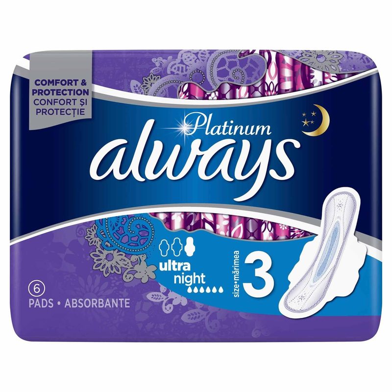 Tamp Always Platinum Night x 6buc (mar 3)