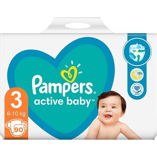 Pampers 3 Active Baby Midi 6-10kg x 90buc