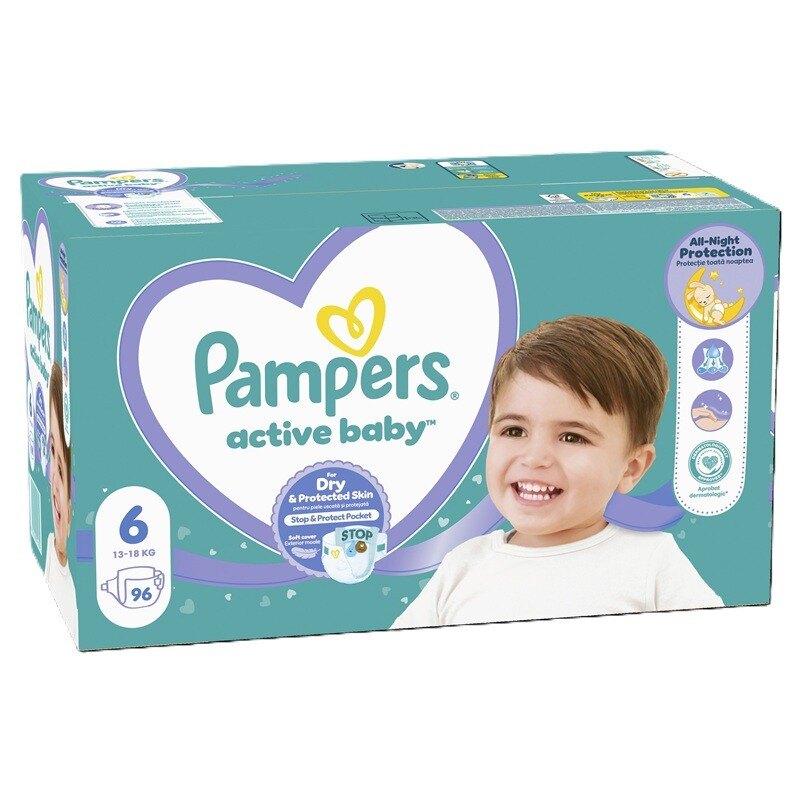 Pampers 6 Active Baby Extralarge 13-18kg x 96buc