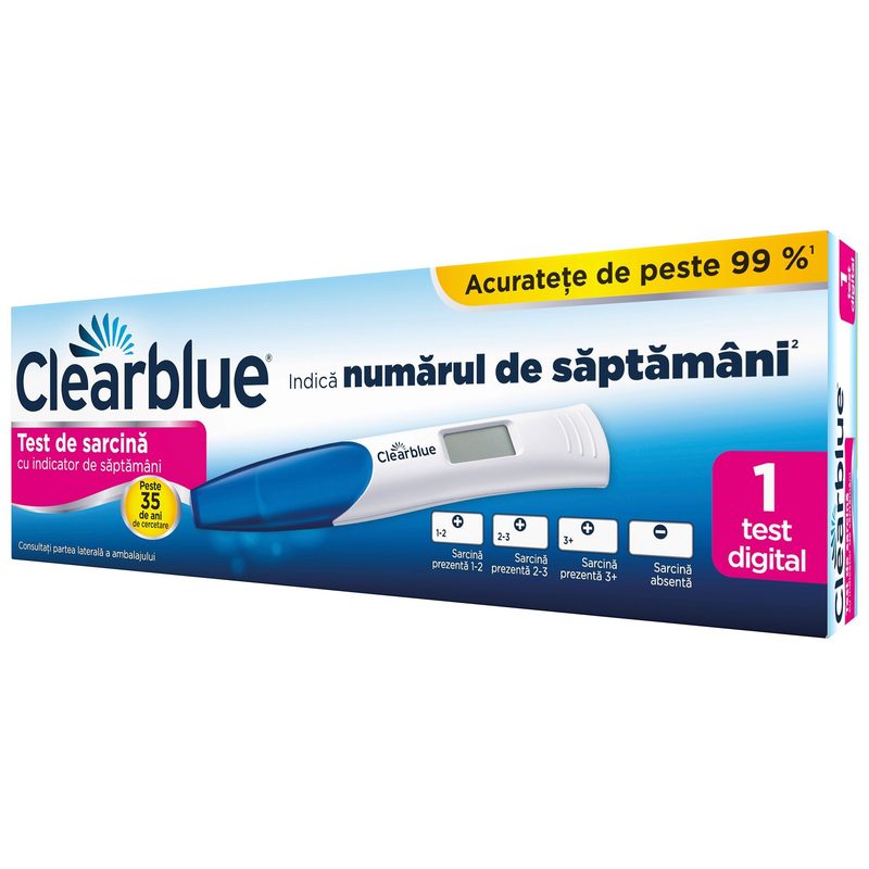 Clearblue Test de Sarcina cu Indicator de Saptamani x 1buc