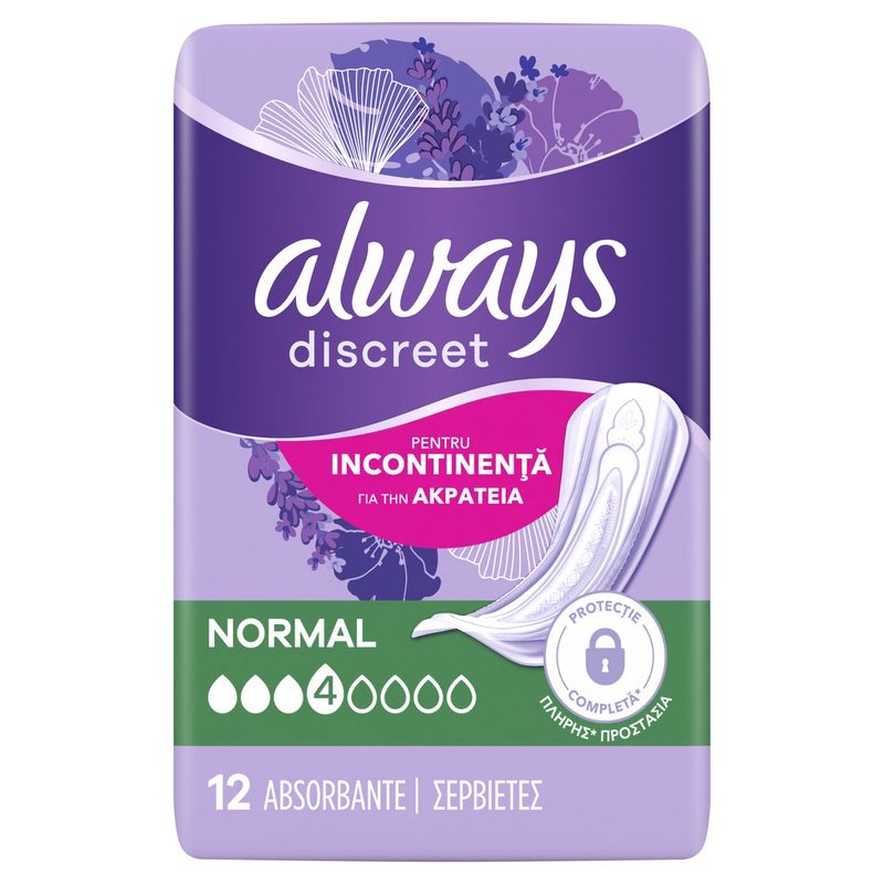 Tamp Always Discreet Liners Normal x 12buc