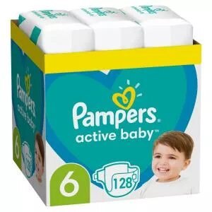 Pampers 6 Active Baby XXL Box 13 -18 kg x 128 buc