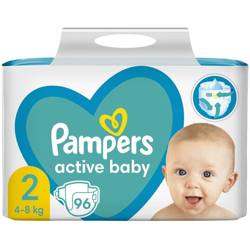Pampers 2 Active Baby 4-8kg x 96buc