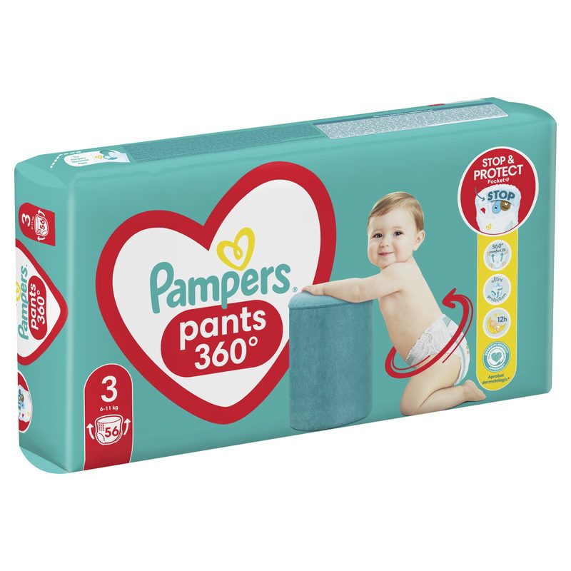 Pampers 3 Pants Active Baby Midi 6-11kg x 56buc