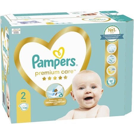 Pampers 2 Premium Care 4-8kg x 136buc