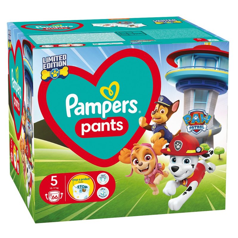 Pampers 5 Pants Active Baby Patrula Catelusilor 12-17kg x 66buc