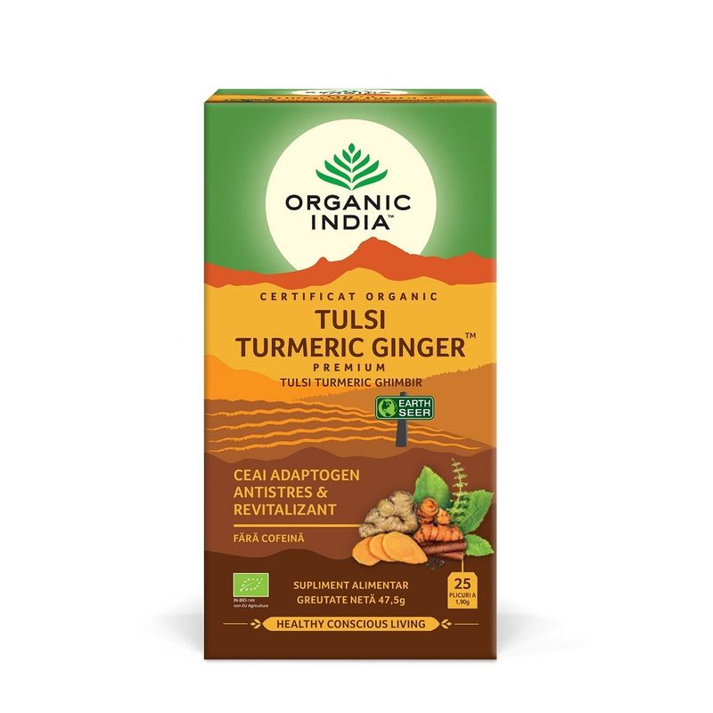 Ceai Bio Adaptogen Turmeric si Ghimbir x 25plic Organic India