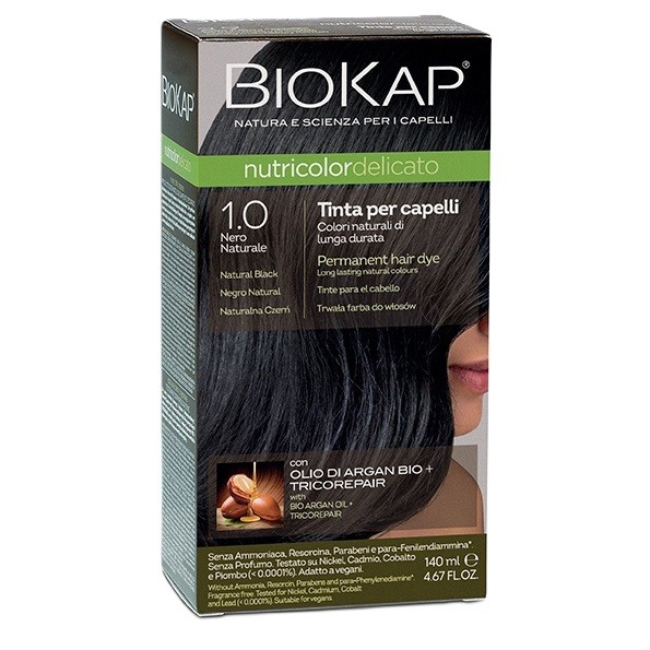 Nutricolor Delicato Vopsea 1.0 Natural Black 140ml Biokap