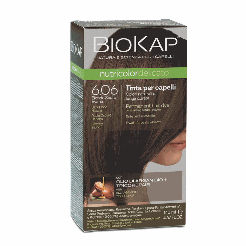 Nutricolor Delicato Vopsea 6.06 Dark Blond Havana 140ml Biokap