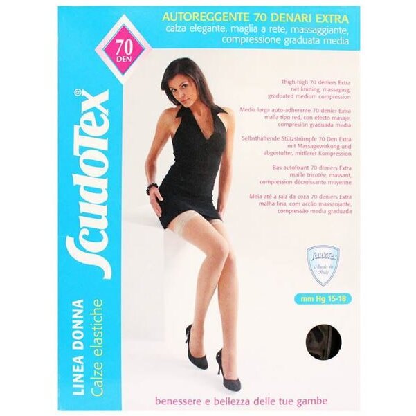 Scudotex Ciorapi Prev S488 Pana la Coapsa 70DEN Negri 4