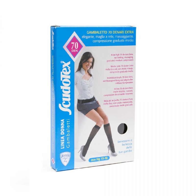 Scudotex Ciorapi Prev S478 Pana la Genunchi 70DEN Negri 5
