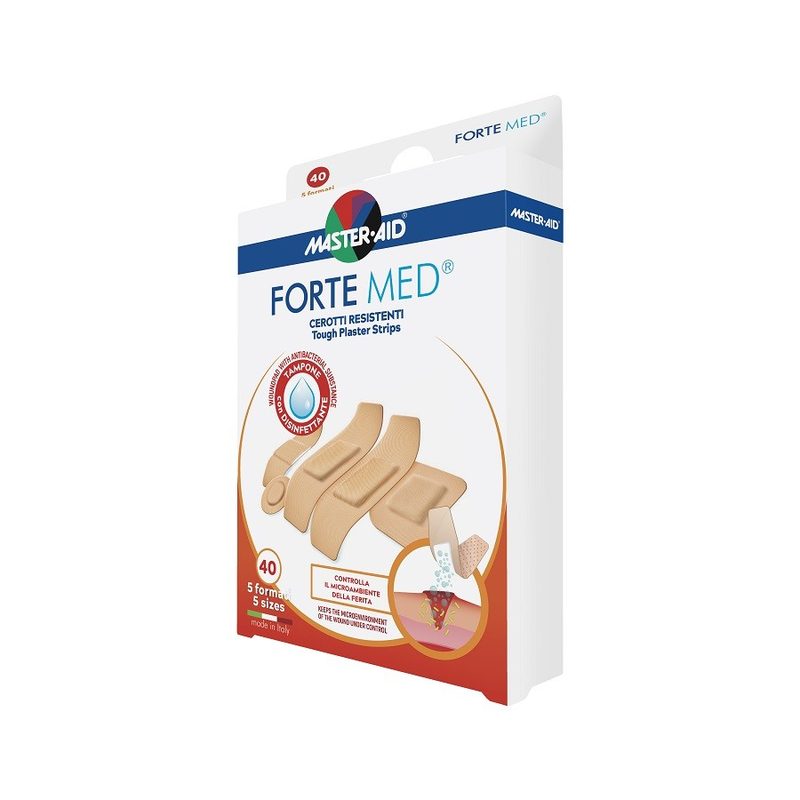 Master-Aid Forte Med Plasturi Ultra Rezistenti 5Marimi x 40buc Pietrasanta