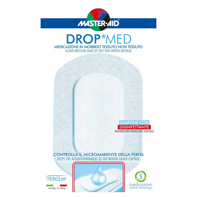 Master-Aid Drop Med Pansament Postoperator 10/10cm x 5buc Pietrasanta