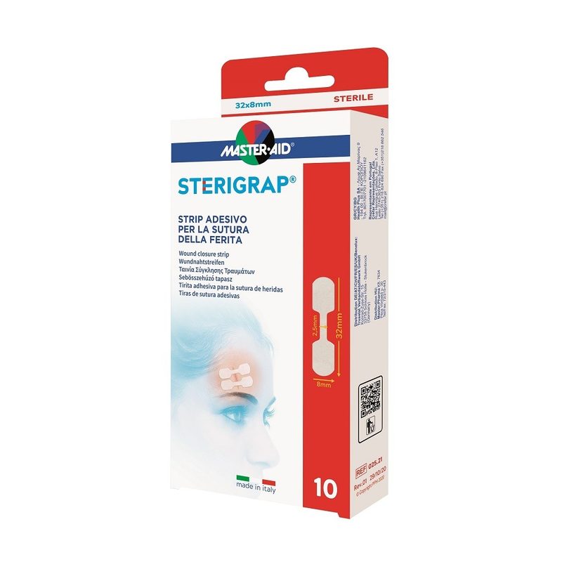 Master-Aid Sterigrap Plasture pt Suturarea Ranii 32/8mm x 10buc Pietrasanta