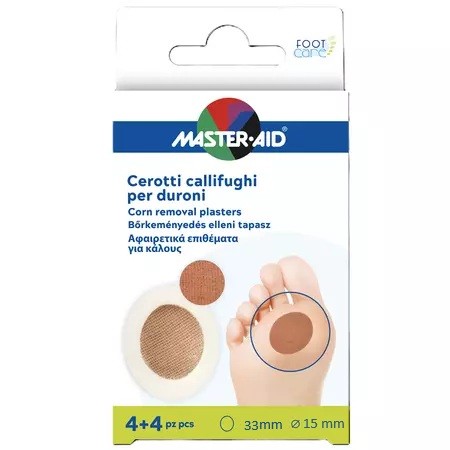 Master-Aid Foot Care Plasturi pt Bataturile din Talpa cu Acid Salicilic x 8buc Pietrasanta