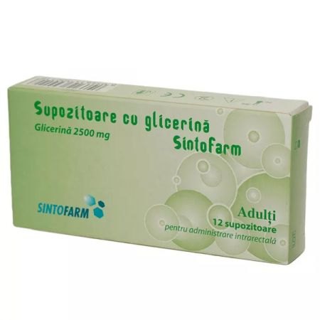 Supozitoarele cu Glicerina pt Adulti 2500mg x 12sup Sintofarm