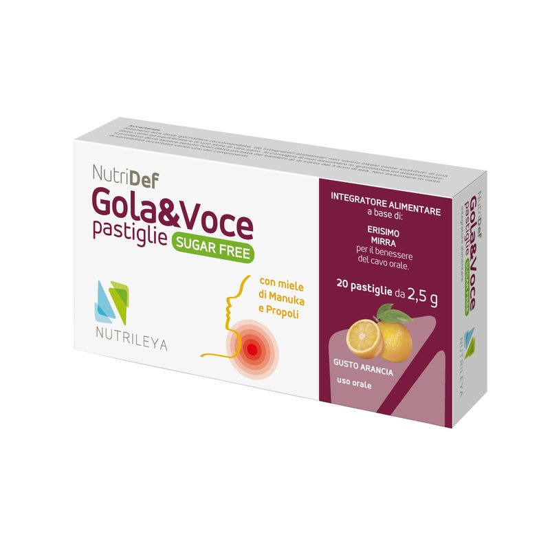 NutriDef Gola&Voce Miere de Manuka si Lamaie fara Zahar x 20dropsuri mast
