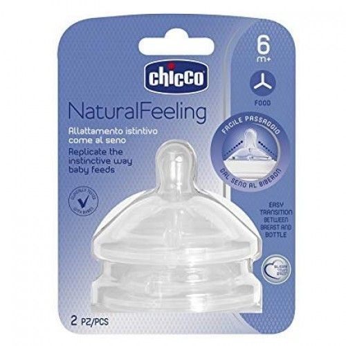 Chicco 81047-7 Natural Feeling Tetina Silicon Flux Rapid x 2buc 6l+