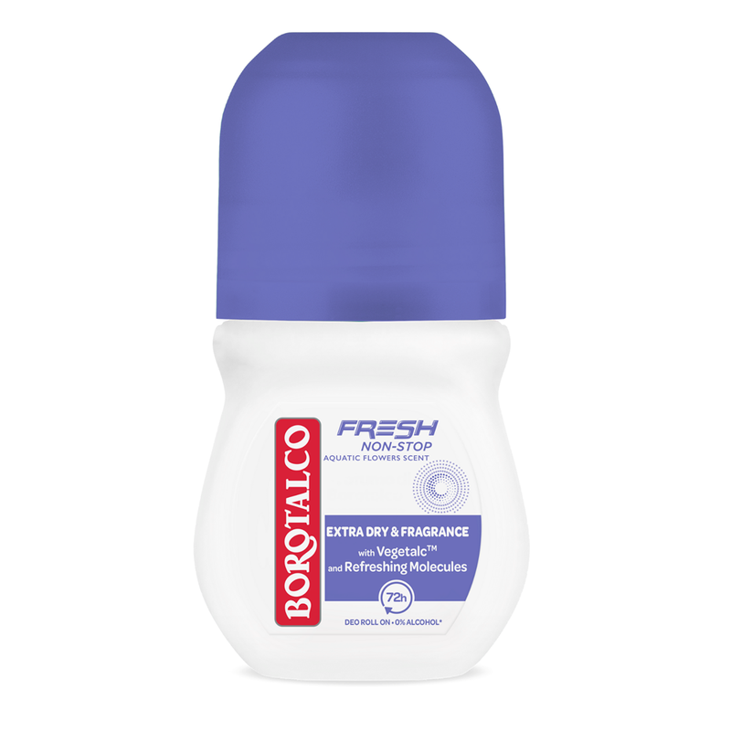 Borotalco Deodorant Roll-On Fresh Non Stop Aquatic Flowers 72h 50ml