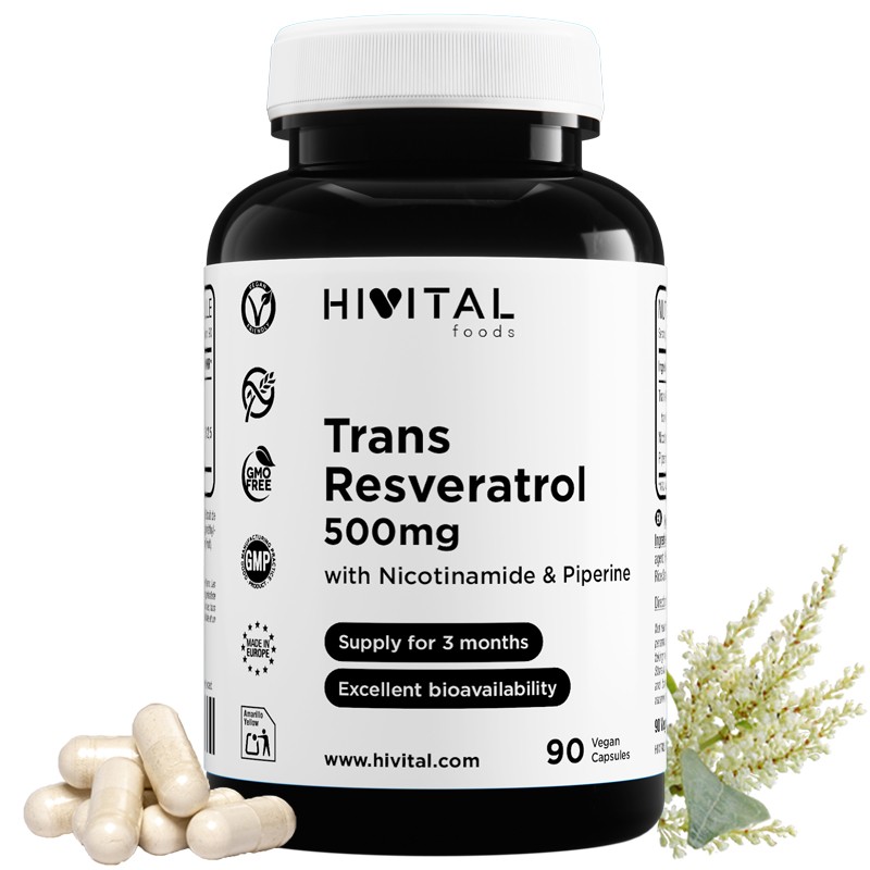 Trans Resveratrol 500mg x 90cps Hivital