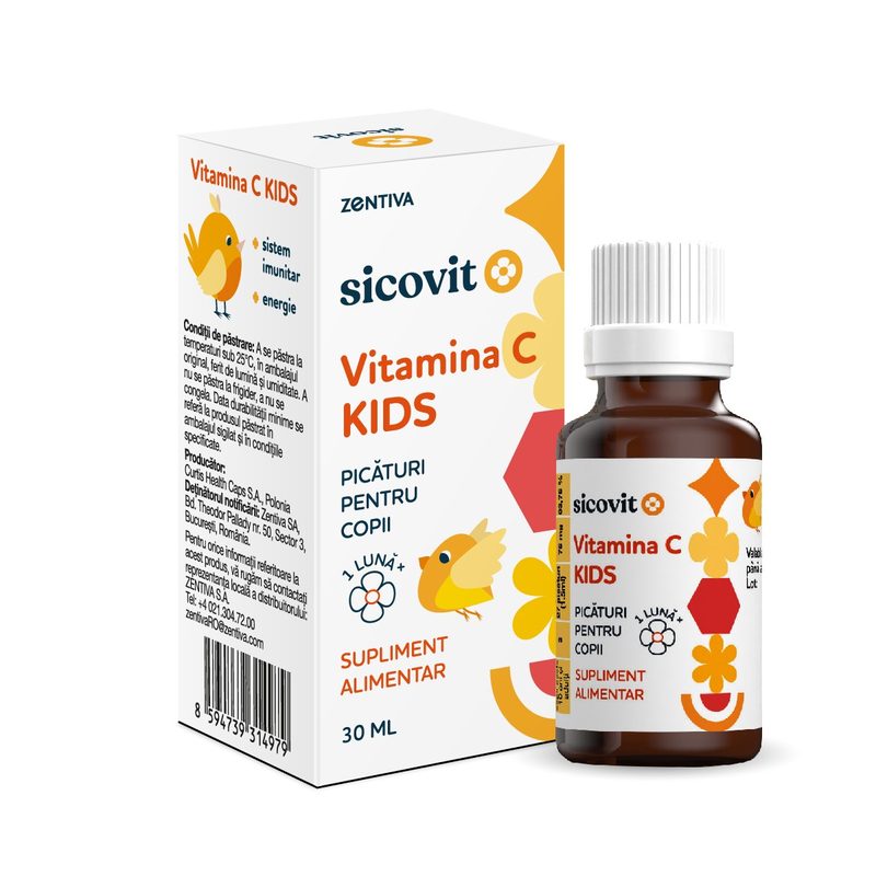 Sicovit Vit C Kids Picaturi pt Copii 30ml Zentiva