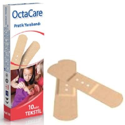 OctaCare Plasturi Prim Ajutor Textil 19mm x 72mm x 10buc