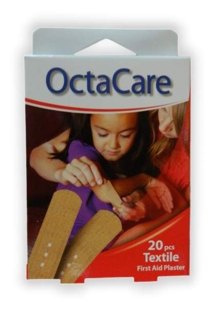 OctaCare Plasturi Prim Ajutor Suport Textil 19mm x 72mm x 20buc