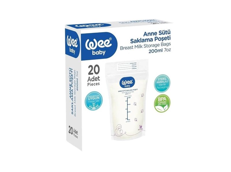 WeeBaby Pungi Stocare Lapte 200ml  x 20buc 558