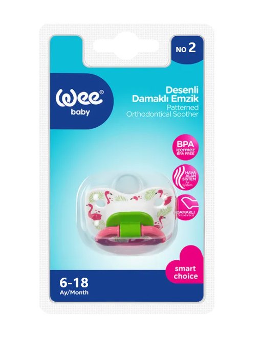 WeeBaby Suzeta Roz din Silicon Ortodontica cu Desen 834 6-18luni