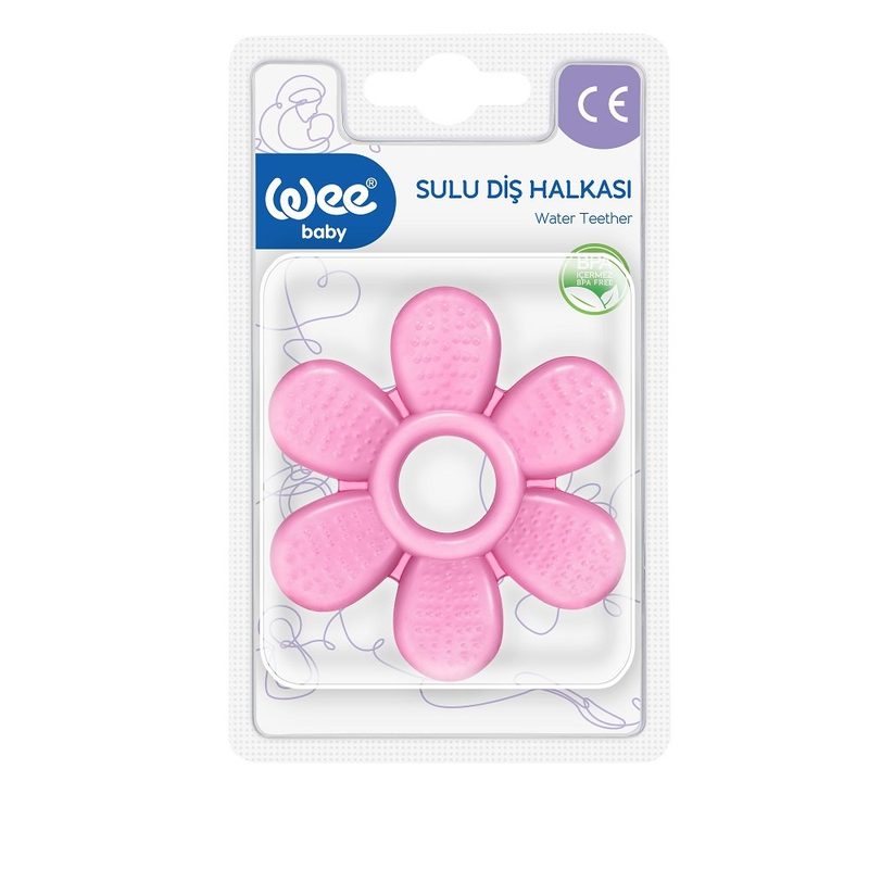 WeeBaby Inel Dentitie Galben din Silicon Moale Floare 859