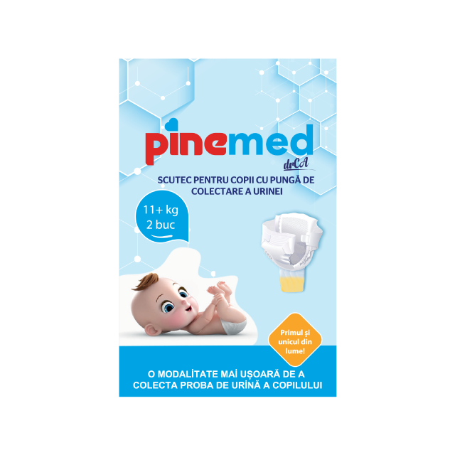 Pinemed Scutec pt Copii cu Punga de Colectare a Urinei +11kg x 2buc