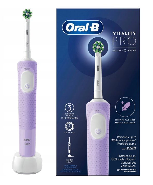 Oral-B Vitality Pro Curatare 2D 3 programe, 1 Incarcator, 1 capat, Violet