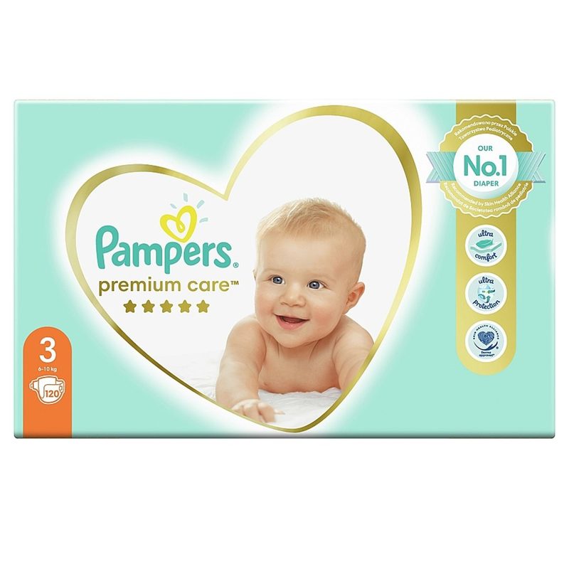 Pampers Premium Care Mega Box nr 3 Unisex 6-10 kg 120 buc