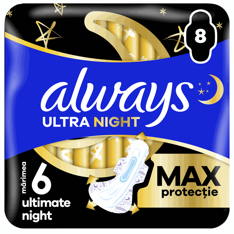 Tamp Always Ultimate Night x 8buc (mar 6)