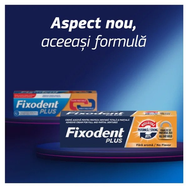Fixodent Plus Strong Bite Crema Adeziva 57g