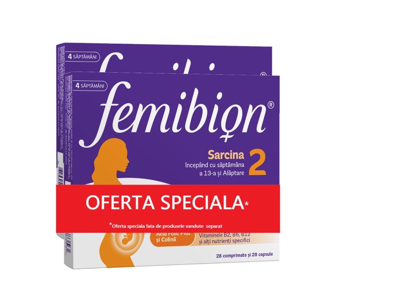 Femibion 2 Sarcina si Alaptare x 28cpr+28cps Oferta Speciala 1+1 Dr Reddy s