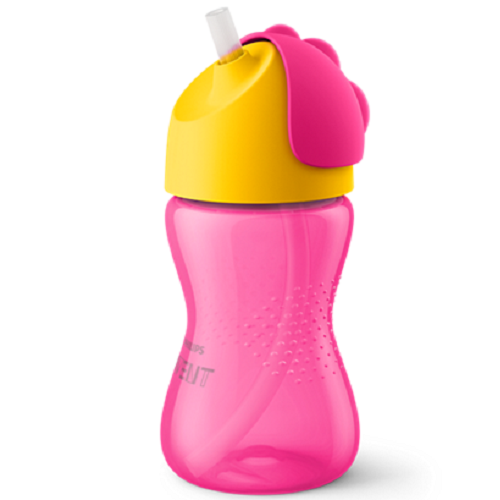 Avent Philips SCF798/02 Cana cu Pai Roz/Galben 12luni 300ml