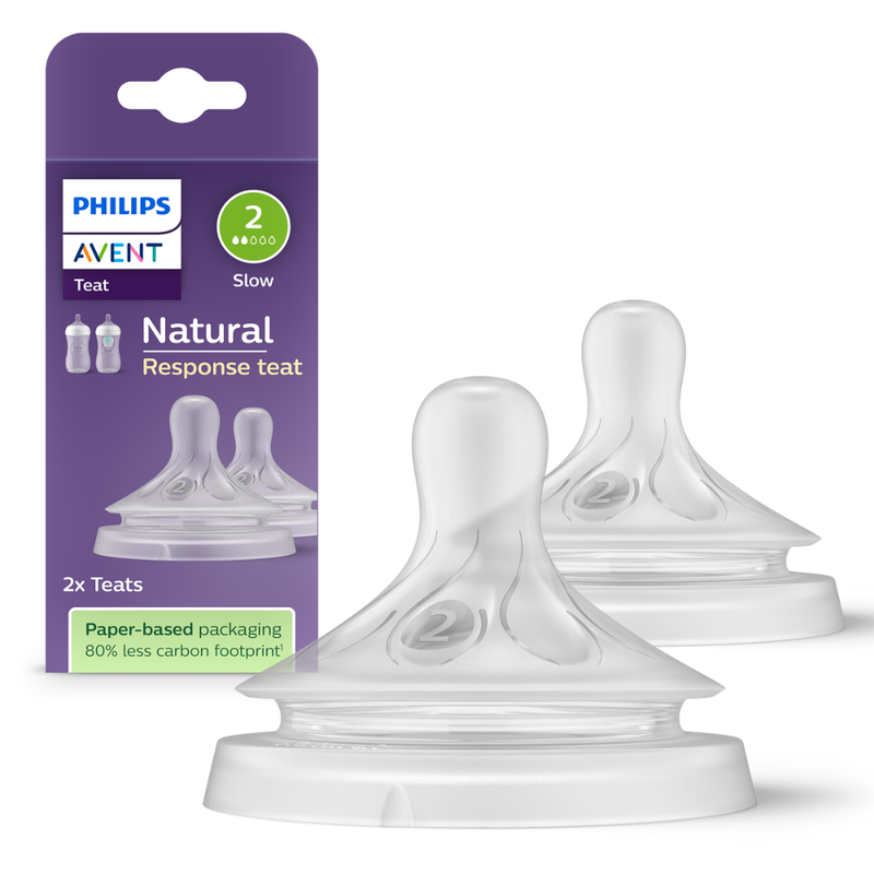Avent Philips SCY962/02 Tetina Natural Response 2 Orificii +0luni x 2buc