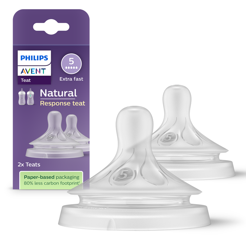 Avent Philips SCY965/02 Tetina Natural Response 5 Orificii +6luni x 2buc