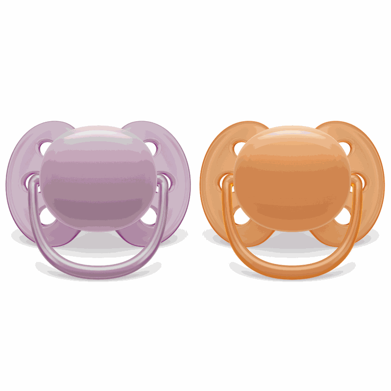 Avent Philips SCF091/33 Suzeta Ultra Soft Roz/Portocaliu 6-18 luni x 2buc